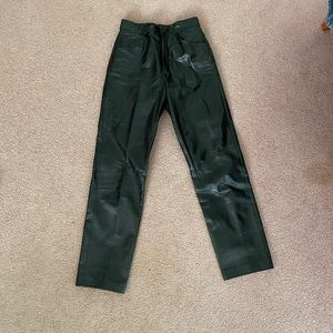 Vintage black leather Danier pants